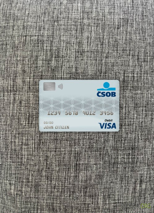 République tchèque ceskoslovenská obchodní banque visa carte de débit photolook ,